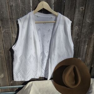 White Knit Vest